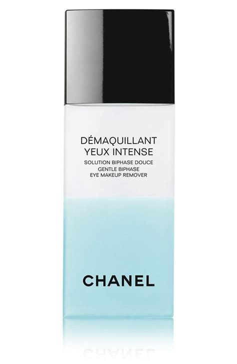 chanel démaquillant yeux intense gentle bi-phase eye makeup remover|demaquillant yeux intense dual phase.